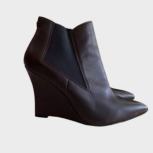 ARTELIER STELLA BROWN LEATHER ANKLE BOOTS